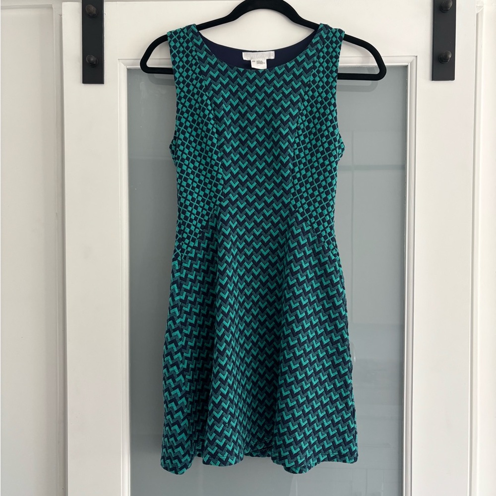 Cooperative Blue Fit and Flare Mini Dress